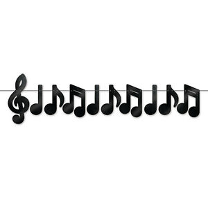 6ft Musical Notes Banner