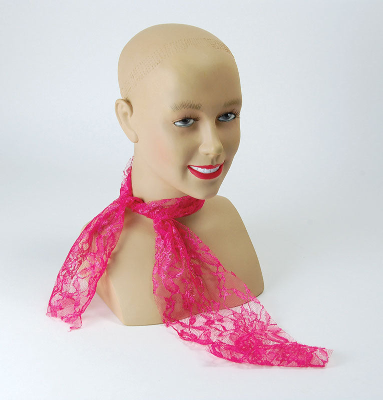 Neon Pink 80s Neck Scarf