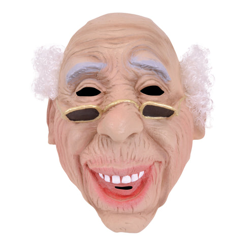 Old Man Mask with Hair