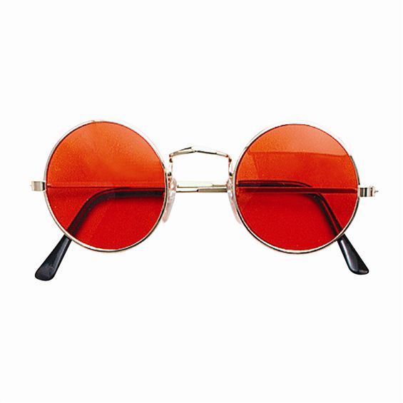 Orange Lens Lennon Glasses