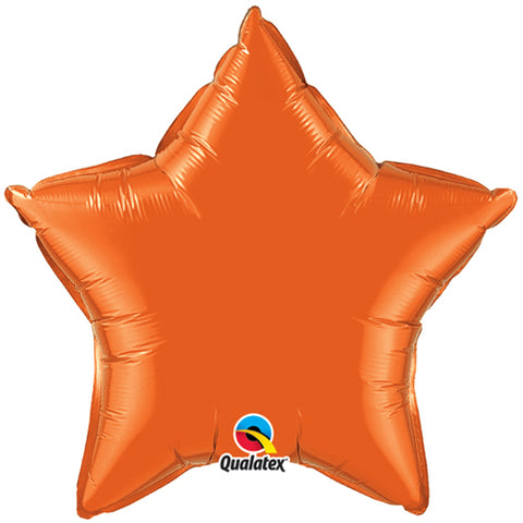 20 Inch Orange Star Foil Balloon