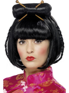 Oriental Lady Chopsticks Wig
