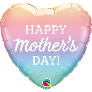 18 inch Mother's Day Pastel Ombre Foil Balloon