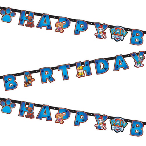 Paw Patrol Happy Birthday Paper Letter Banner