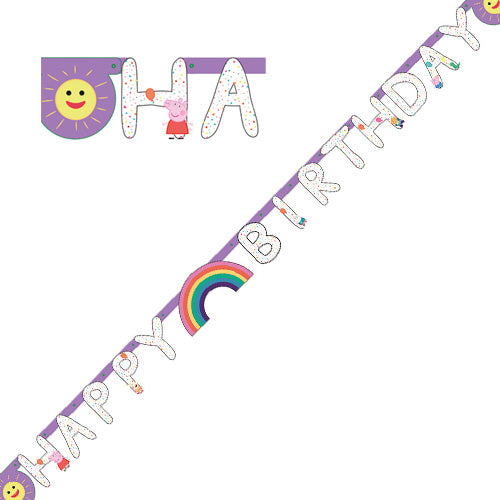 Peppa Pig Happy Birthday Paper Letter Banner