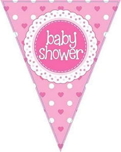 Pink Baby Shower Bunting (3.9m)