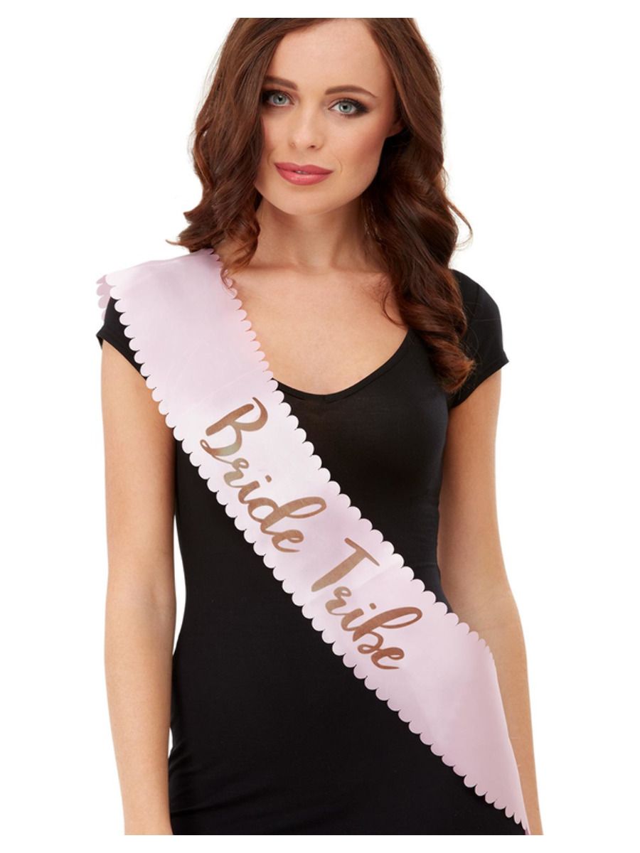 Pink & Gold Bride Tribe Sash