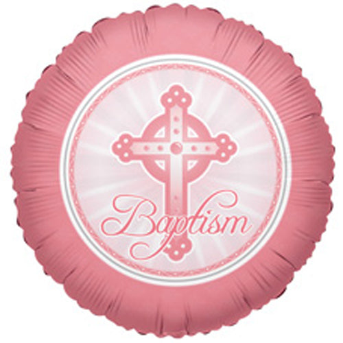 18 inch Pink Baptism Foil Balloon