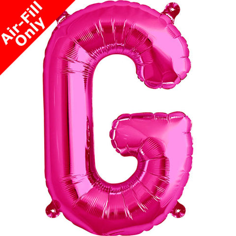 16 Inch Magenta Letter G Foil Balloon