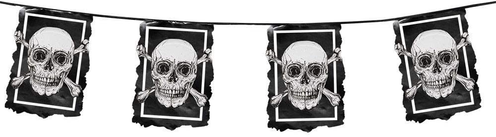 Rectangle Skull & Crossbones Pirate Bunting