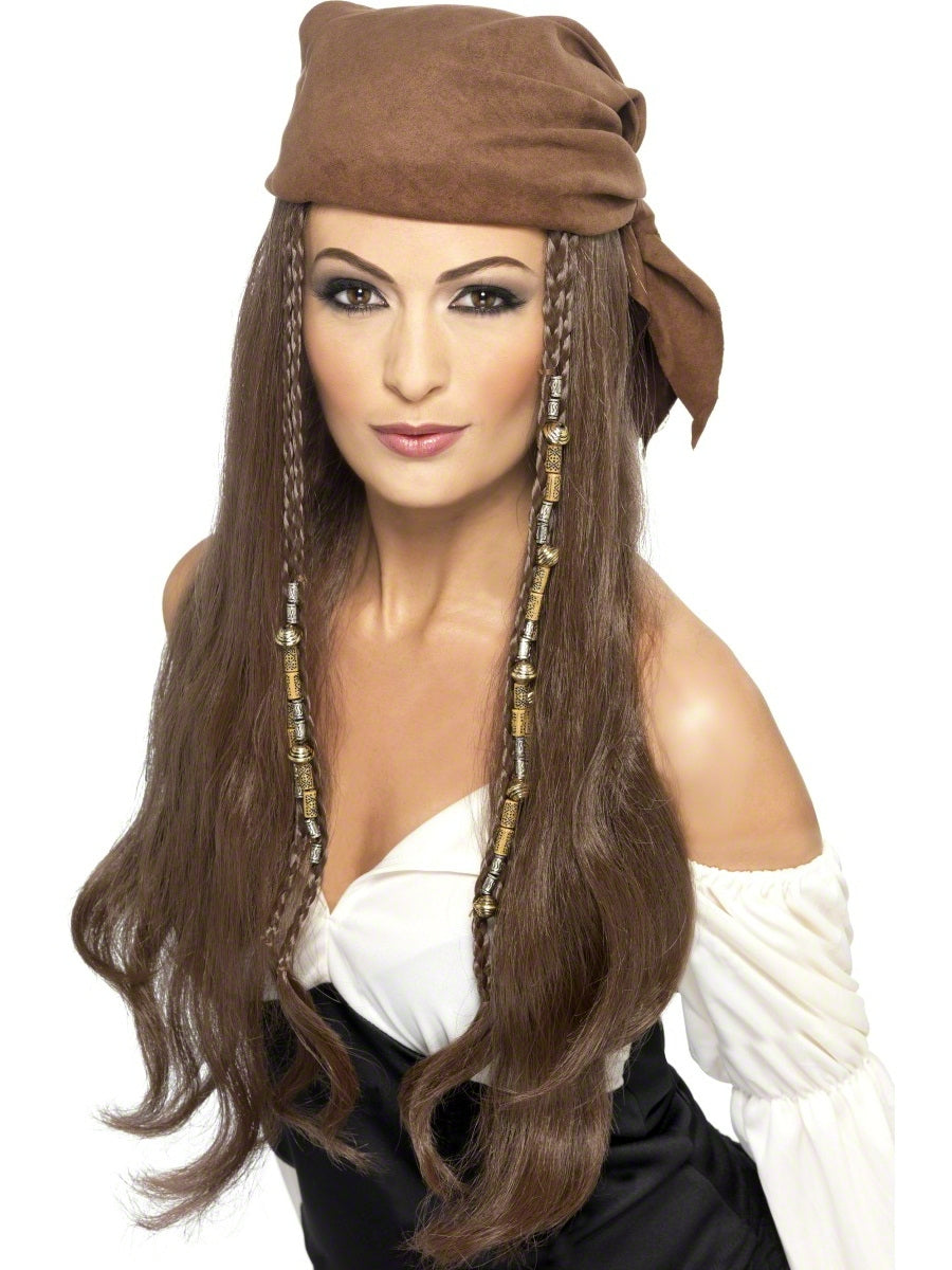 Brown Pirate Lady Wig