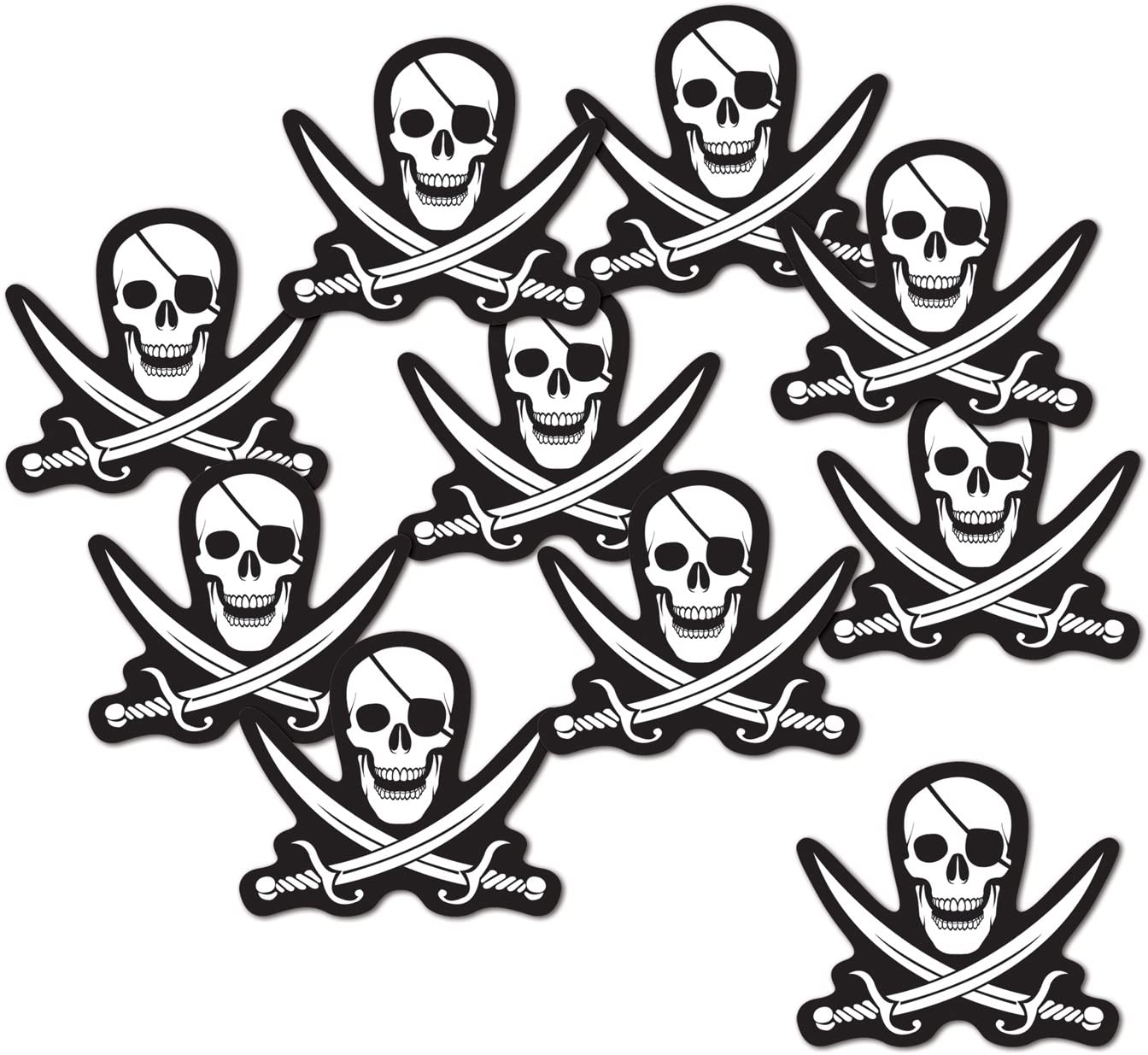 Skull & Cross Cutlasses Mini Cut-Outs