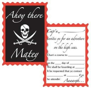 Pirate Party Invitations (8pk)