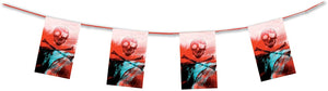 Red Skull & Crossbones Pirate Bunting