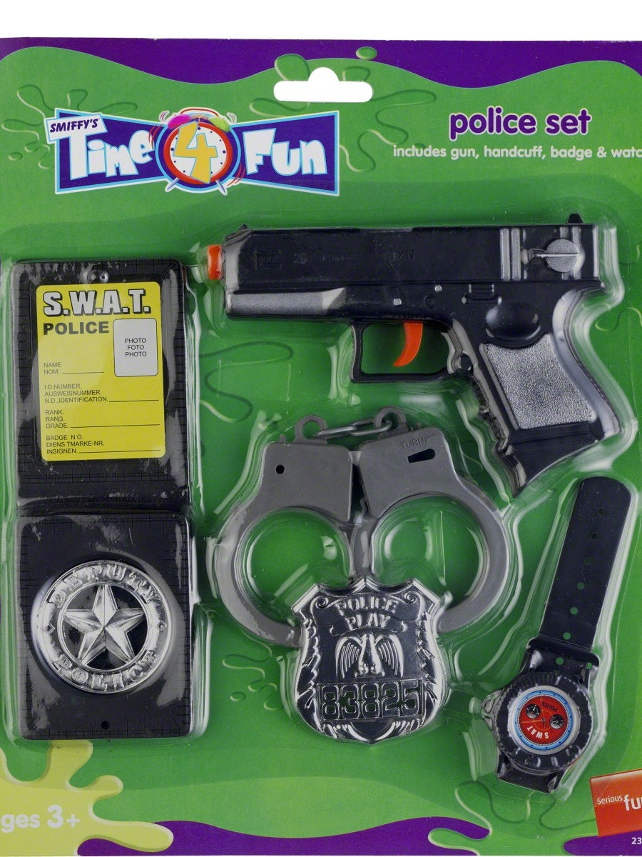 Police Handcuffs Gun Set