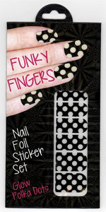 Funky Fingers Glow Polka Dot Foil Sticker Set