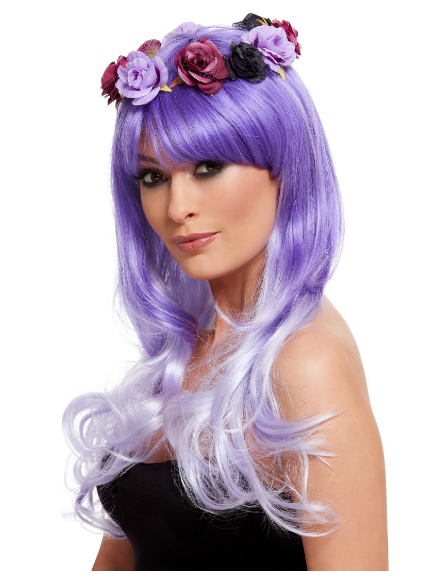 Lilac Day of the Dead Glam Wig