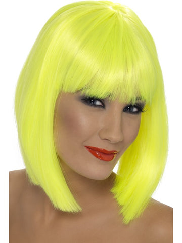 Neon Yellow Glam Wig