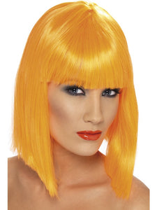 Neon Orange Glam Wig