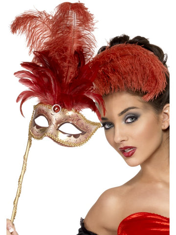 Red Baroque Fantasy Mask