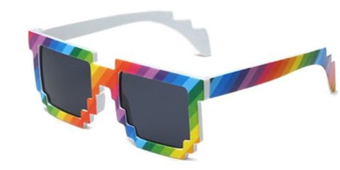 Rainbow Pixel Frame Sunglasses