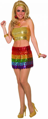 Rainbow Sequinned Skirt