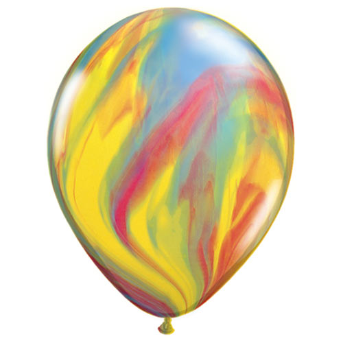 Traditional Rainbow SuperAgate Latex Balloons
