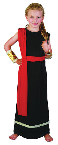 Roman Girl Black Toga Costume