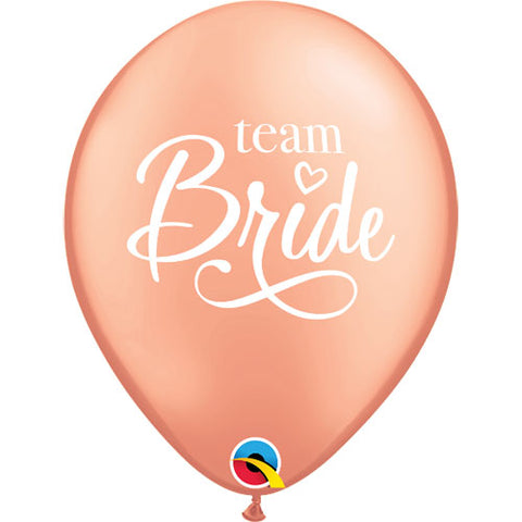 Rose Gold Hen Night Team Bride Latex Balloons