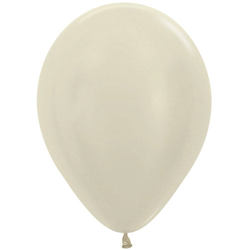 Satin Ivory Latex Balloons