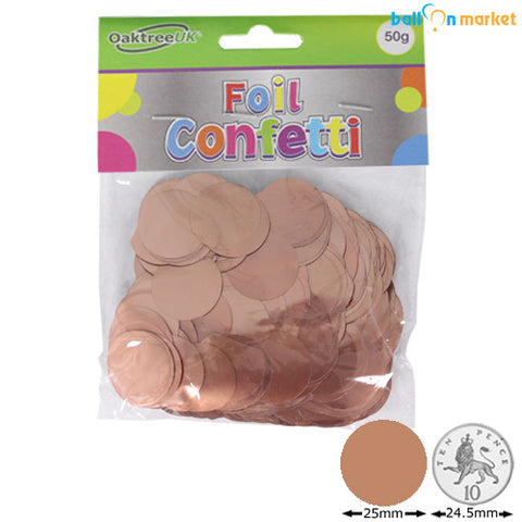 25mm Satin Pearl Rose Gold Confetti