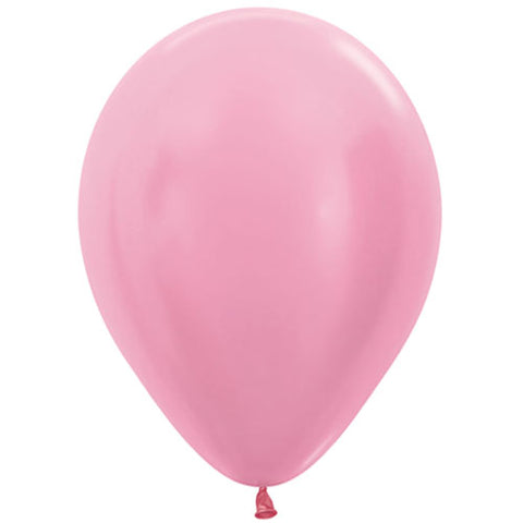 Satin Pink Latex Balloons