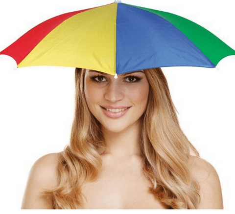 Rainbow Novelty Umbrella Hat