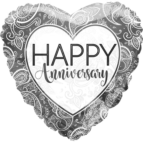 18 inch Anniversary Silver Eco Foil Balloon