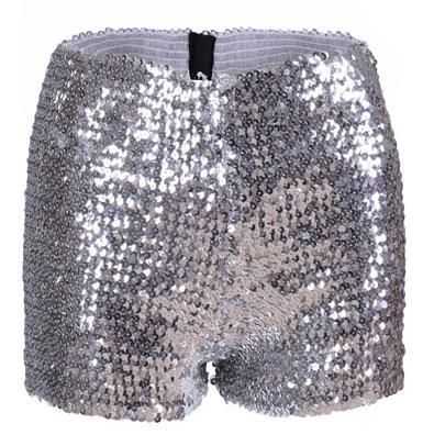 Silver Sequinned Shorts