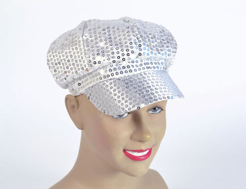 Silver Sequinned Cap