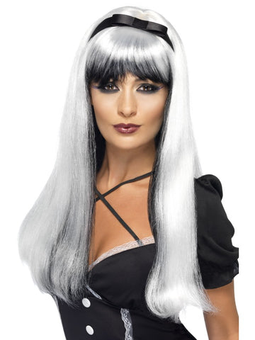 Silver over Black Bewitching Wig