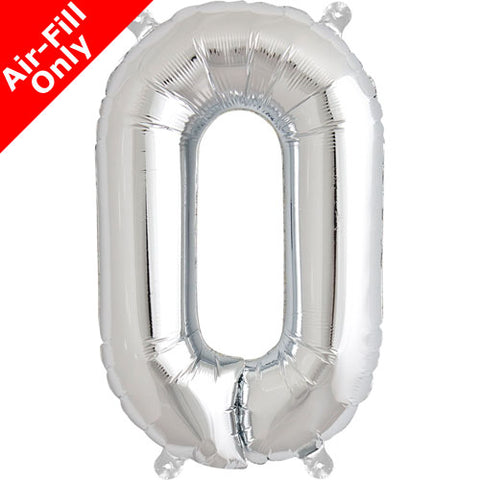 16 Inch Silver Letter O Foil Balloon