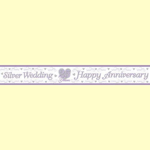 Silver Wedding Anniversary Banner