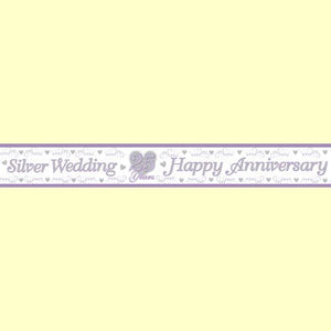 Silver Wedding Anniversary Banner