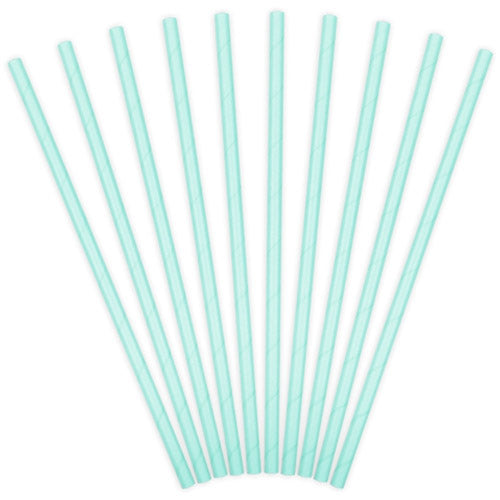 Sky Blue Paper Straws