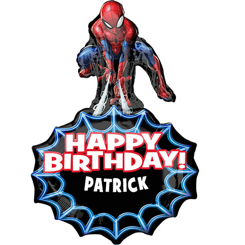 34 Inch Spider-Man Personalised Supershape Foil Balloon