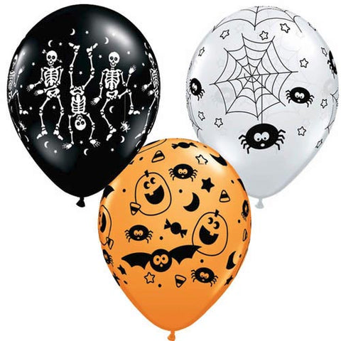Assorted Spooky Halloween Latex Balloons