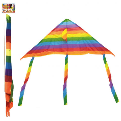 Rainbow Striped Delta Kite