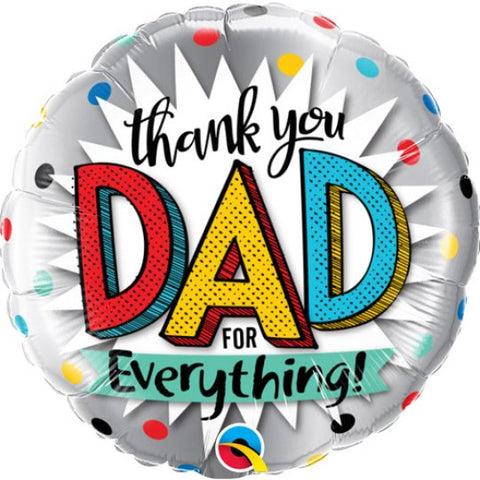 18 inch Thank You Dad For Everything Foil Balloon