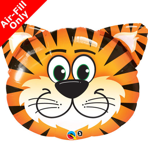 Tickled Tiger Head Balloon on Stick