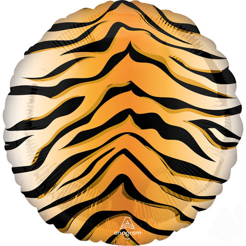 18 Inch Animalz Tiger Print Foil Balloon