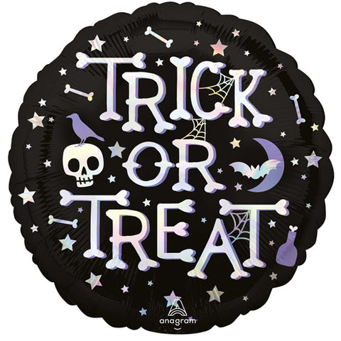 18 inch Trick or Treat Iridescent Foil Balloon