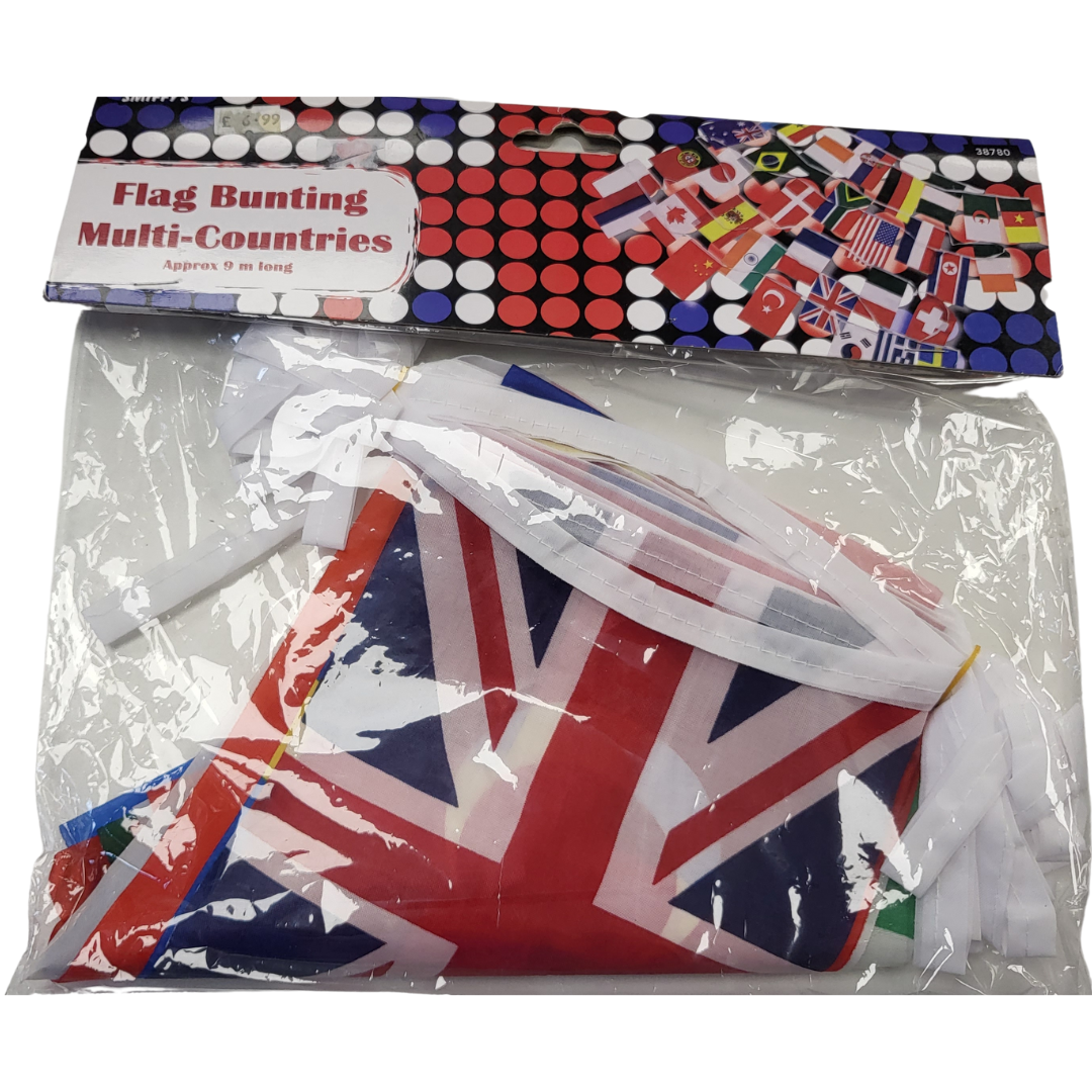 Multi-Country Fabric Flag Bunting