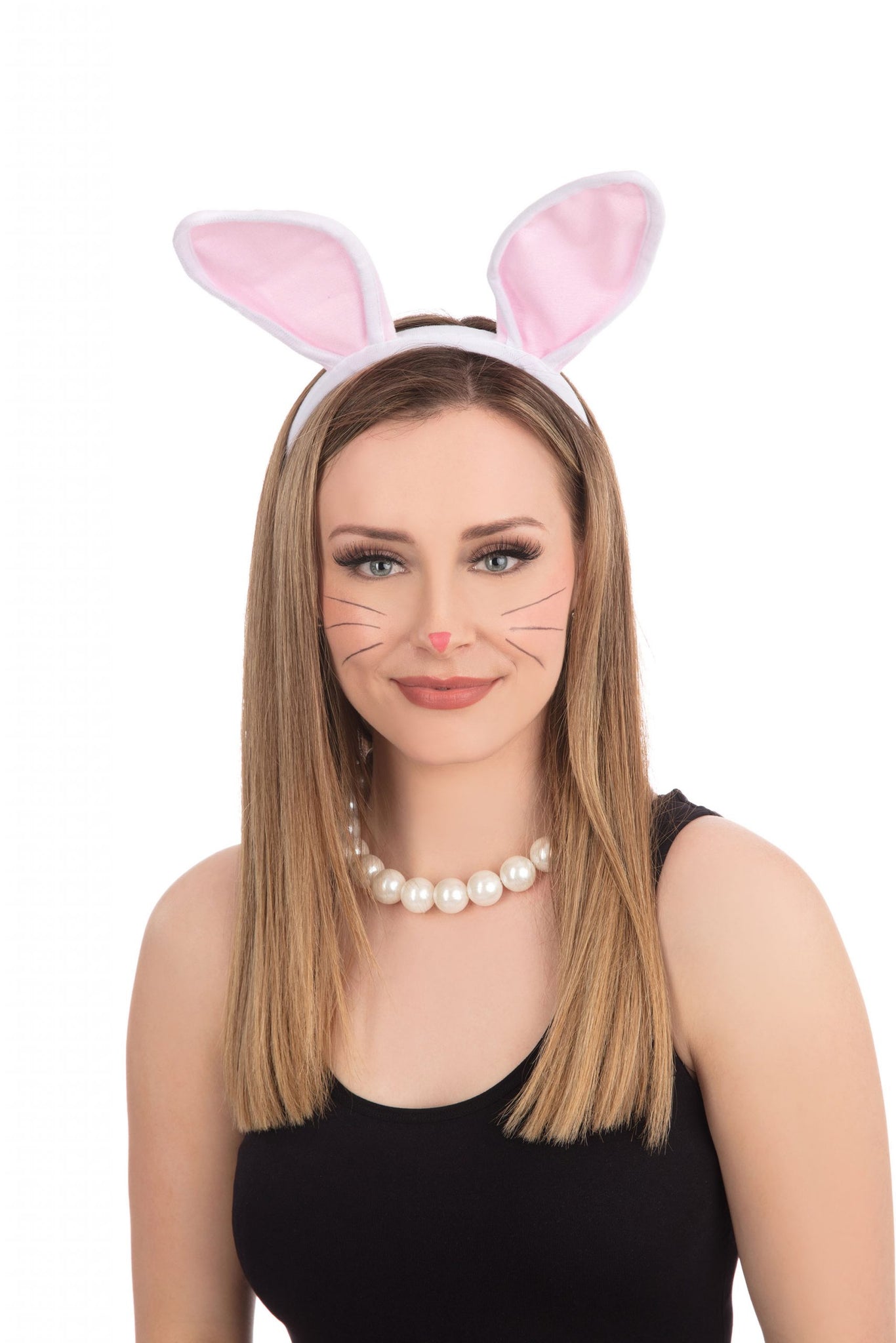 White & Pink Bunny Ears